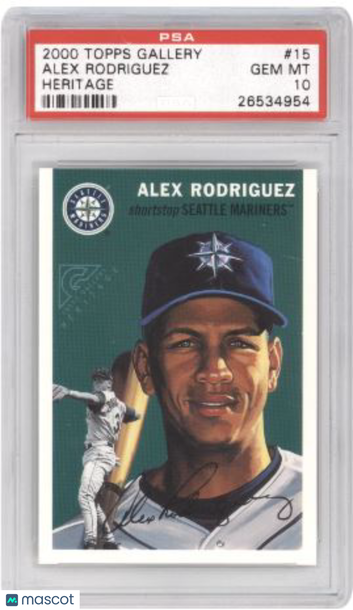 2000 Topps Gallery Alex Rodriguez #15 Heritage PSA 10
