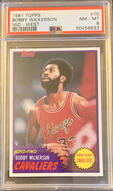 1981 Topps Basketball MID-WEST #70 Bobby Wilkerson - Graded PSA 8 NM-MT  Wow!