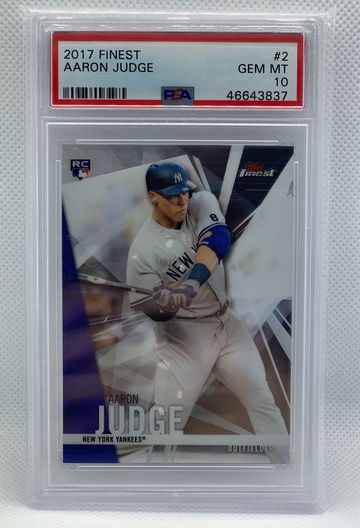 2017 Topps Finest Aaron Judge RC PSA 10