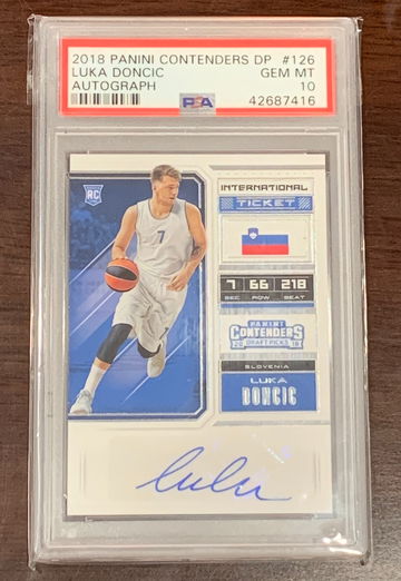 2018 Contenders Draft Luka Doncic Auto PSA 10