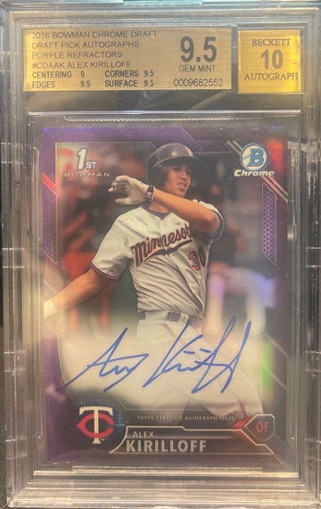 2016 Bowman Chrome Draft Alex Kirilloff Auto /250