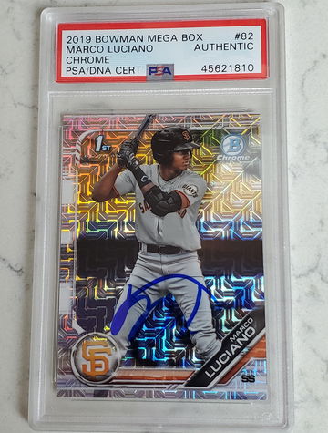2019 Bowman Mega Box Marco Luciano RC SIGNED