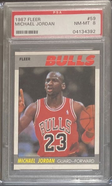 1987 Fleer Michael Jordan PSA 8 Beautiful 