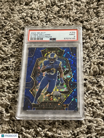 Kyren Williams Blue Disco Prizm, /25, PSA 9, Pop. 1, 2 Higher