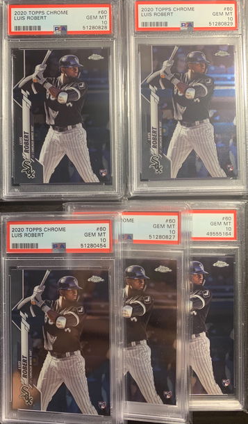 2020 Topps Chrome Luis Robert PSA 10 lot x5
