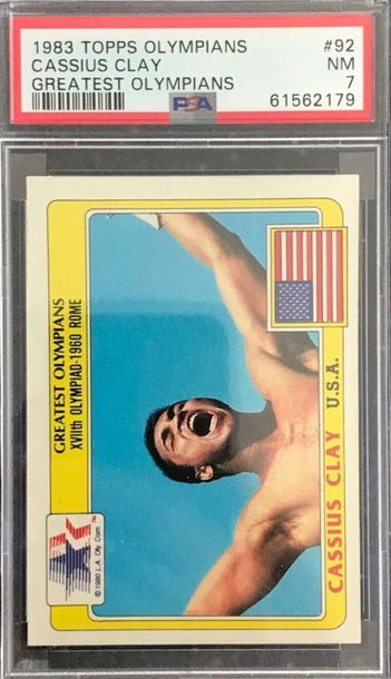 Cassius Clay / Muhammed Ali 1983 Topps Olympians #92 PSA 7 Near Mint