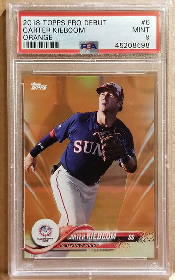 2018 Topps Pro Debut Orange Carter Kieboom PSA 9