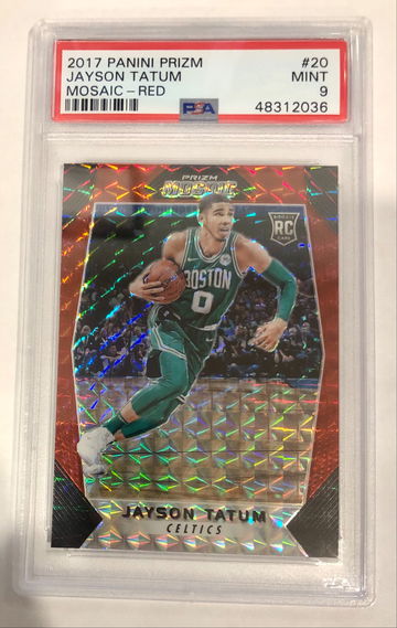 2017 Jayson Tatum Mosaic Red Prizm #20 PSA 9 Low POP!
