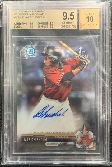 2017 Bowman Chrome Jazz Chisholm BGS 9.5 auto 10 Autograph