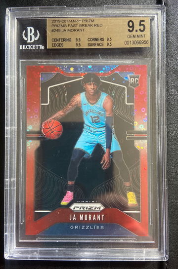 2019-20 Ja Morant fast break RED  bgs 9.5 rookie