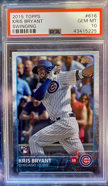 2015 Kris Bryant Topps Swinging PSA 10