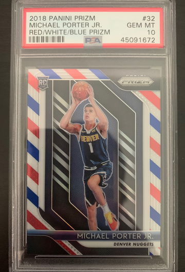 Michael Porter Jr. 2018 Panini Prizm R/W/B PSA 10