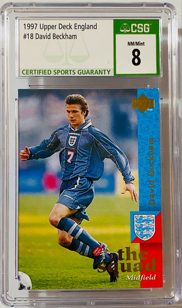 1997 Upper Deck England #18 David Beckham rookie CSG 8 