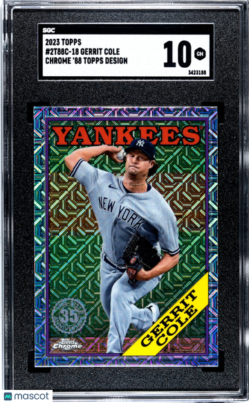 2023 Topps Gerrit Cole #2T88C-18 CHR. '88 SGC 10
