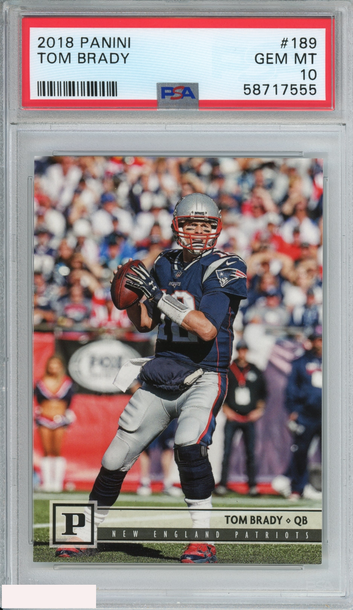 2018 PANINI TOM BRADY #189 NEW ENGLAND PATRIOTS PSA 10 GEM MT