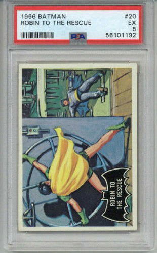 1966 TOPPS BATMAN #20 ROBIN TO THE RESCUE PSA 5 EXCELLENT LOW POPULATION RARE