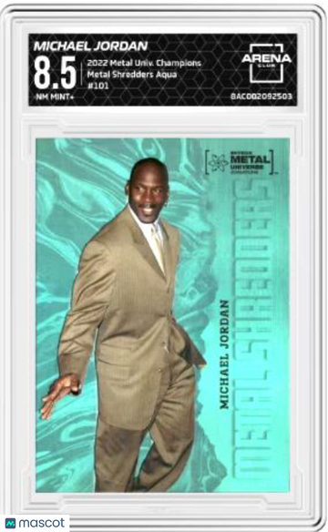 2022 Metal University Champions Michael Jordan #101 Metal Shredders Aqua Arena Club 8.5