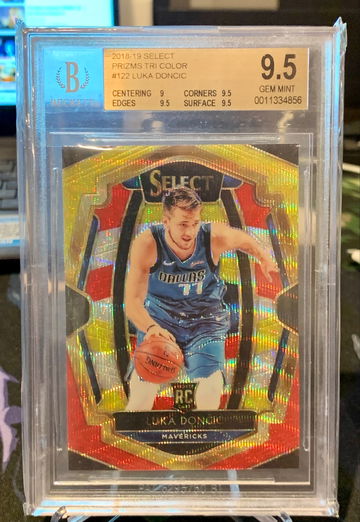 Luka Doncic ! Select Tri Color Rookie ! 9.5 ! 