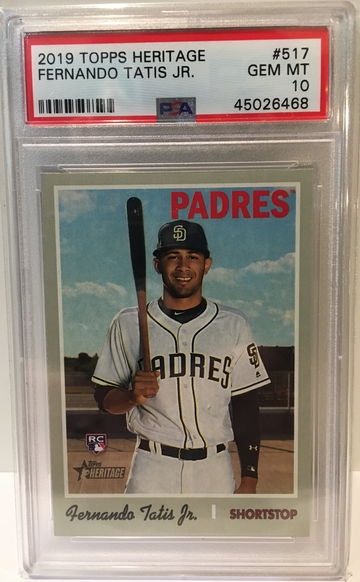 2019 Topps Heritage Fernando Tatis Jr Rookie RC #517 PSA 10 Padres