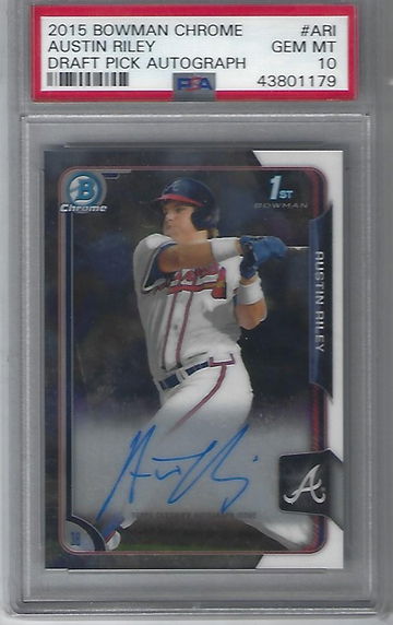 2015 Bowman Chrome Draft Austin Riley Auto PSA 10