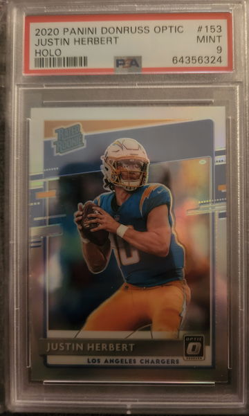 2020 Panini Donruss Optic Justin Herbert Holo PSA 9