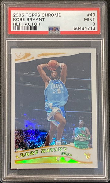 2005-06 Topps Chrome Kobe Bryant Refractor PSA 9 MINT /999 #40 Lakers