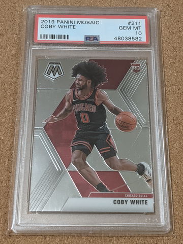2019-20 Mosaic 🏀 Coby White Base Rookie PSA 10 GEM MINT Chicago Bulls RC 🔥