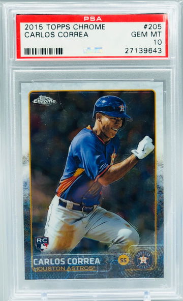 Carlos Correa 2015 Topps Chrome Base PSA 10