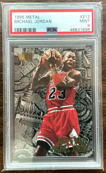 1995-96 Fleer Metal #212 - Michael Jordan Nuts and Bolts - PSA 9