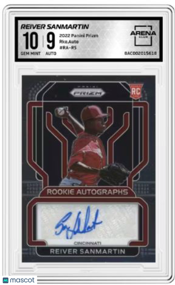 2022 Panini Prizm Reiver Sanmartin #RA-RS Rookie Auto Arena Club 10 Auto 9