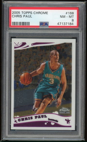 Chris Paul 2005 Topps Chrome PSA 8