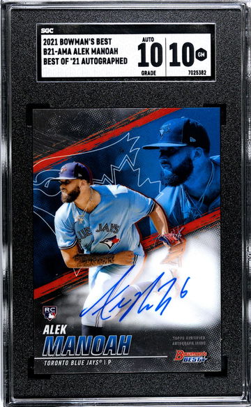 2021 Topps Bowman's Best Best of '21 Alek Manoah #B21-AMA RC Auto SGC 10 Auto 10