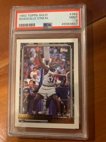 1992 Topps Gold Psa 9 Shaquille O’Neal 