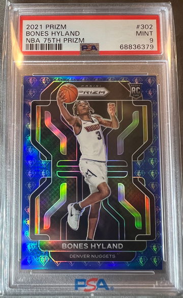 2021 Prizm Bones Hyland 75th Prizm PSA 9 #302 RC Rookie Card 