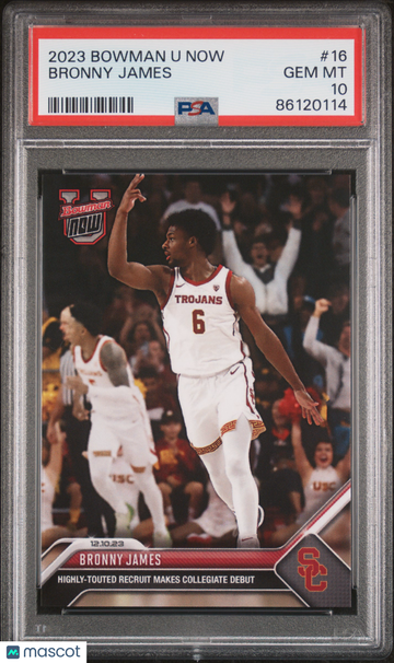 2023 Bowman U Now Bronny James #16 PSA 10