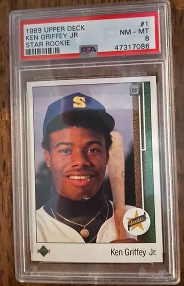 Ken Griffey jr 1989 Upper Deck PSA 8
