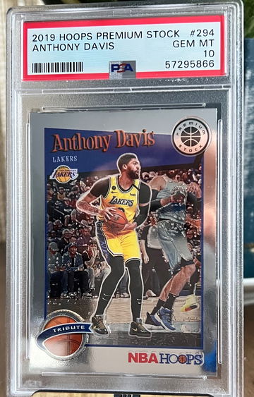 2019 Panini Hoops Premium Stock #294 Anthony Davis Lakers PSA 10 Gem Mint 🔥📈