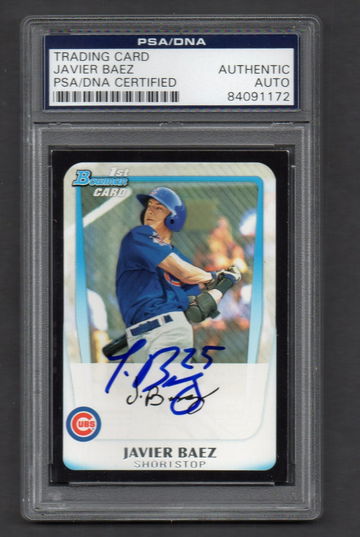 Javier Baez Signed Autographed 2011 Bowman Draft #6 RC PSA DNA COA