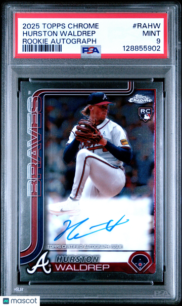 2025 Topps Chrome Rookie Autographs Hurston Waldrep #RAHW PSA 9