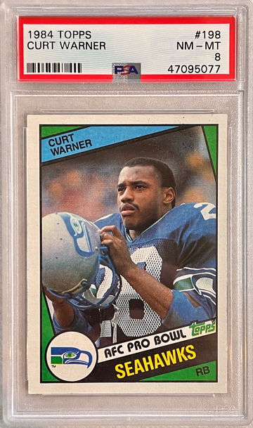 1984 Topps Curt Warner #198 Rookie PSA 8