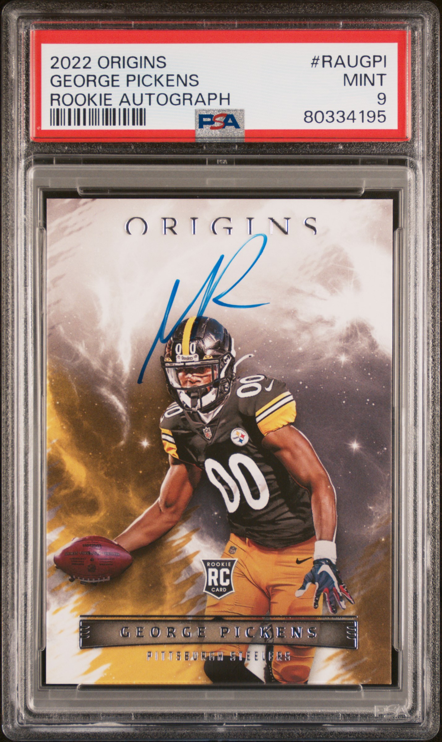 2022 Panini Origins Rookie Autographs George Pickens PSA 9 Football