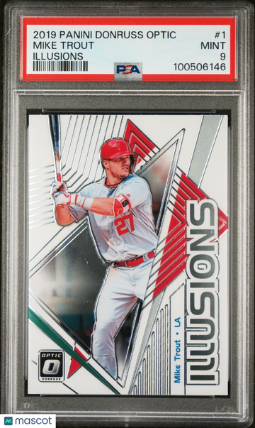 2019 Panini Donruss Optic Illusions Mike Trout #1 PSA 9