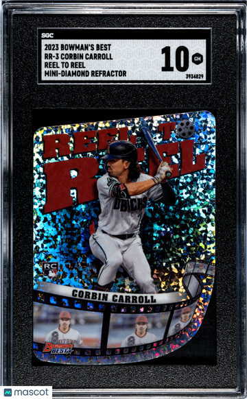 2023 Bowman's Best Corbin Carroll #RR-3 Reel To Reel Mini Diamond Refractor SGC 10