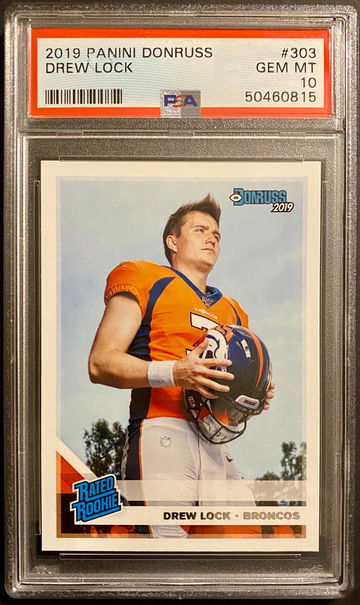 2019 Drew Lock Rated Rookie Card PSA 10