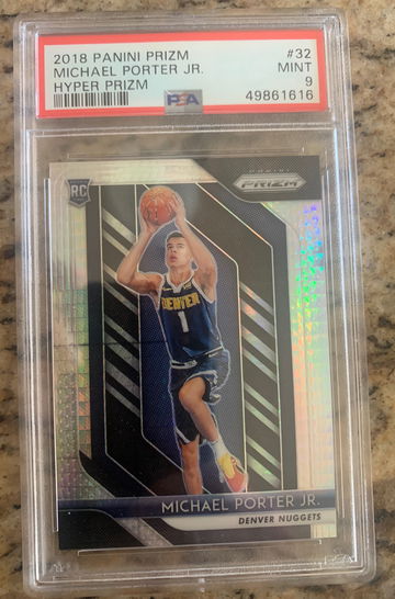 2018 prizm Michael Porter jr hyper prizm psa 9 