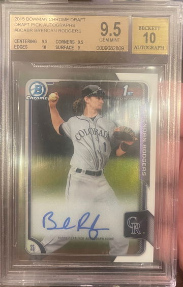 2015 Bowman Chrome Draft Brendan Rodgers Auto 