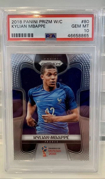 2018 panini prizm World Cup Kylian mbappe rookie card psa 10