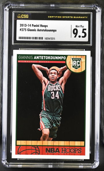 2013 NBA Hoops Giannis Antetokounmpo Rookie CSG 9.5