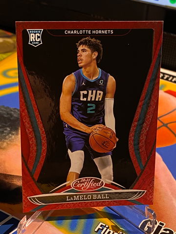 2020-21 La Melo Ball # 78 Red Mirror RC