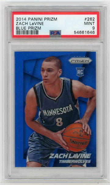 2014 ZACH LAVINE PRIZM BLUE PSA 9 #262 /99